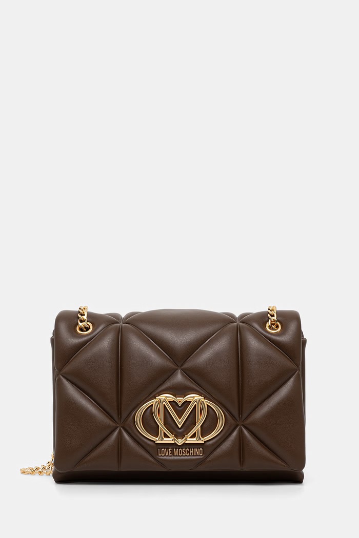 Love Moschino torebka crossbody damska z imitacji skóry brązowy JC4041PP1PLC0300