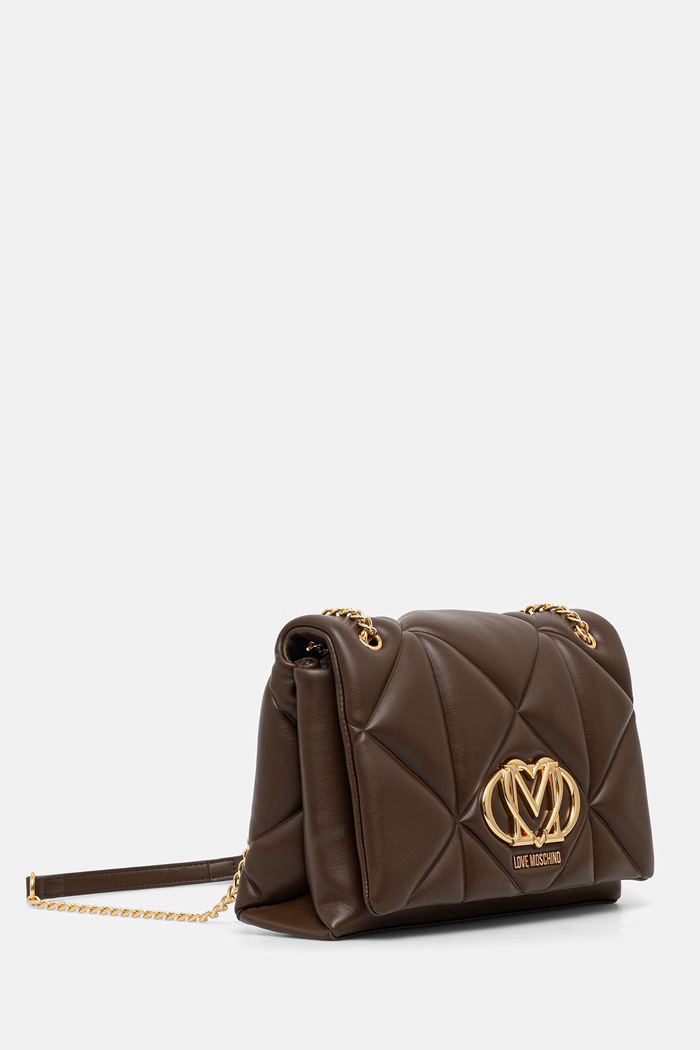 Love Moschino torebka crossbody damska z imitacji skóry JC4041PP1PLC0300 brązowy AW26