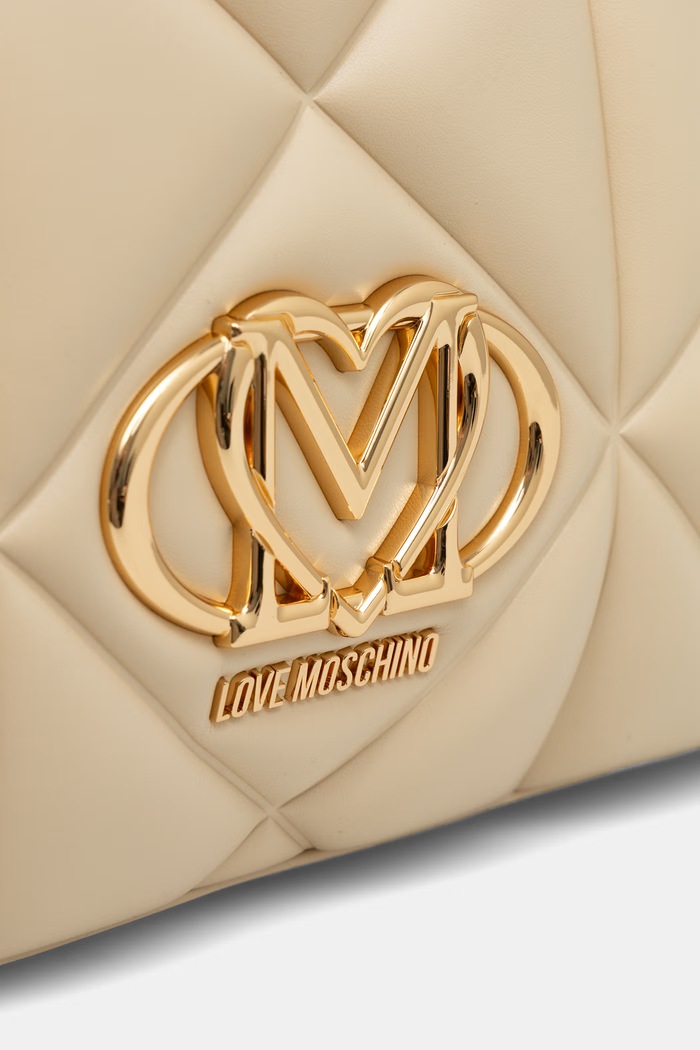 Love Moschino torebka tote damska z imitacji skóry beżowy JC4040PP1PLC0129