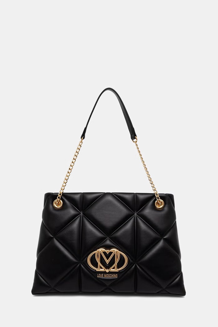 Love Moschino torebka tote damska z imitacji skóry czarny JC4040PP1PLC0000