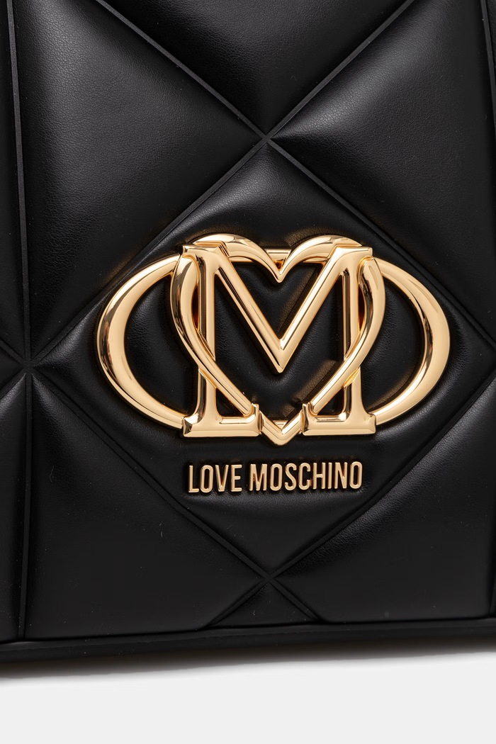 Love Moschino torebka tote damska z imitacji skóry czarny JC4040PP1PLC0000