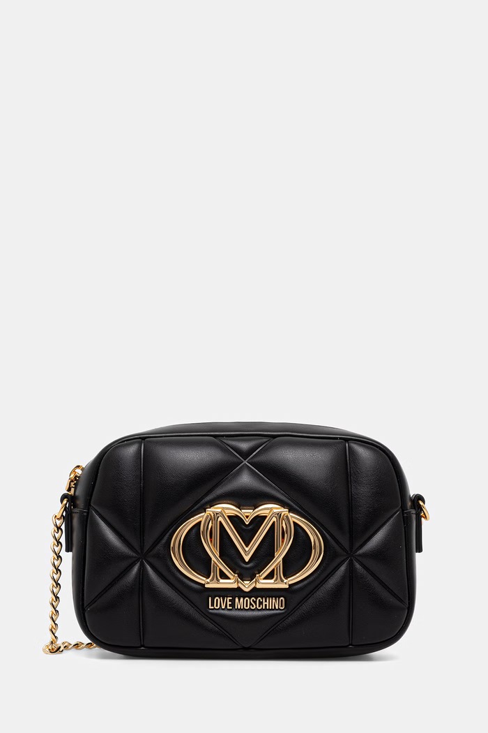Love Moschino torebka crossbody damska z imitacji skóry czarny JC4038PP1PLC0000