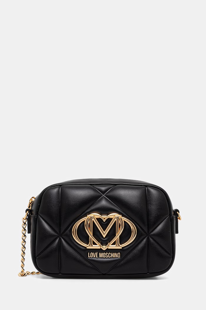 Love Moschino torebka crossbody damska z imitacji skóry czarny JC4038PP1PLC0000