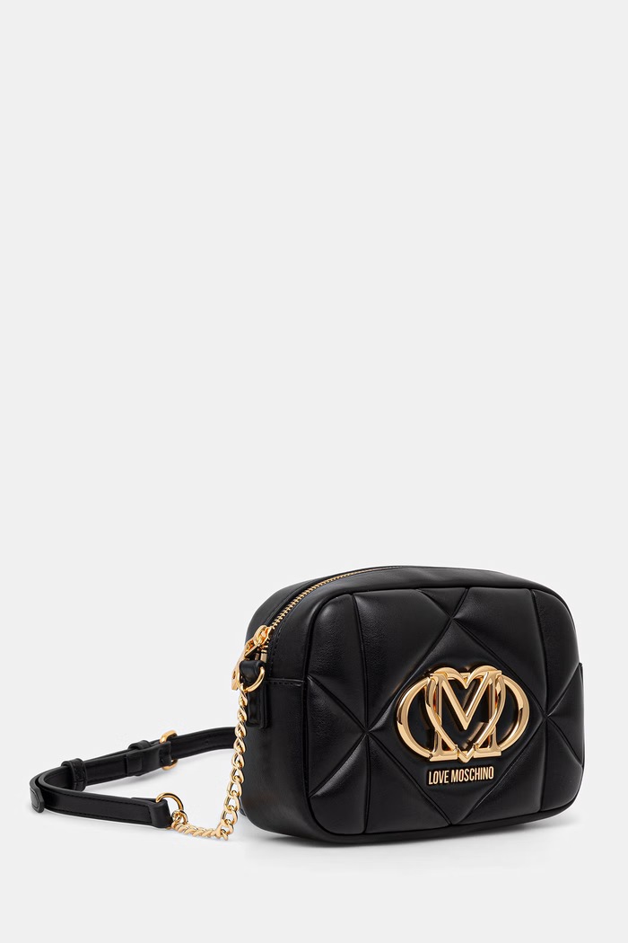 Love Moschino torebka crossbody damska z imitacji skóry JC4038PP1PLC0000 czarny AW26