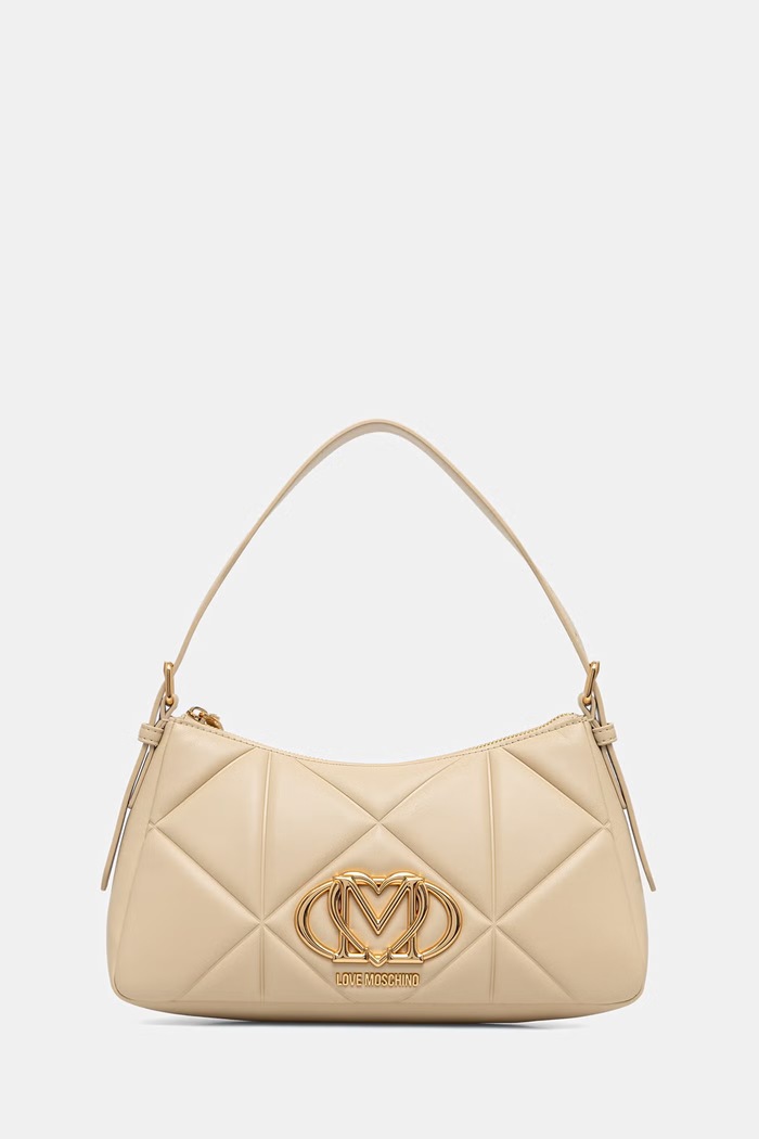 Love Moschino torebka bagietka damska z imitacji skóry beżowy JC4032PP1PLC0129
