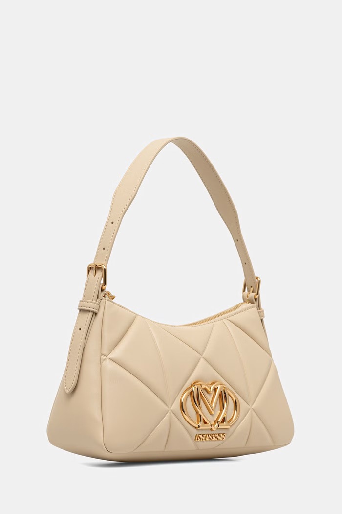 Love Moschino torebka bagietka damska z imitacji skóry JC4032PP1PLC0129 beżowy AW26