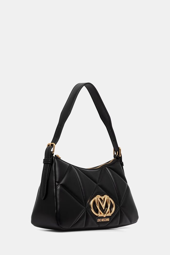 Love Moschino torebka bagietka damska z imitacji skóry JC4032PP1PLC0000 czarny AW26