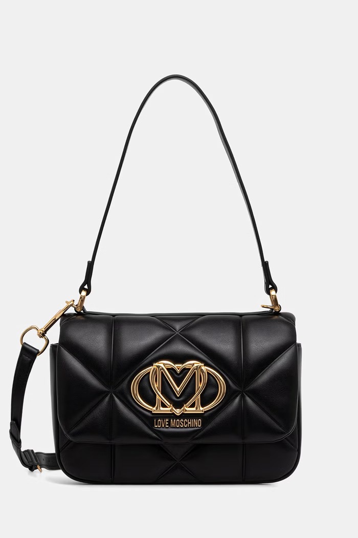 Love Moschino torebka crossbody damska z imitacji skóry czarny JC4031PP1PLC0000