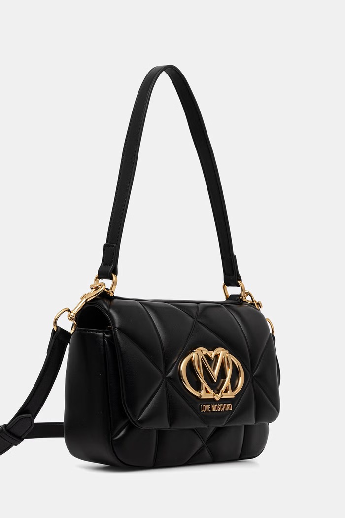 Love Moschino torebka crossbody damska z imitacji skóry JC4031PP1PLC0000 czarny AW26
