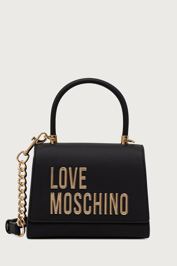 Love Moschino чанта crossbody дамска от имитация на кожа черен JC4024PP1PKD0000