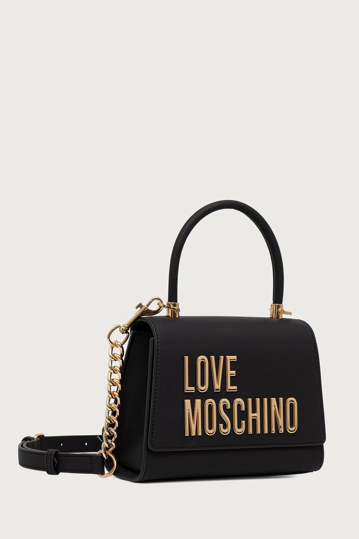 Love Moschino чанта crossbody дамска от имитация на кожа JC4024PP1PKD0000 черен AW26