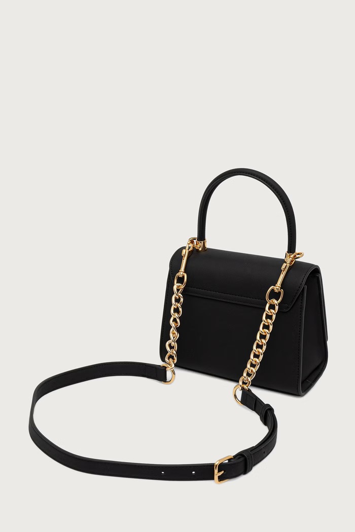 Love Moschino чанта crossbody дамска от имитация на кожа черен JC4024PP1PKD0000