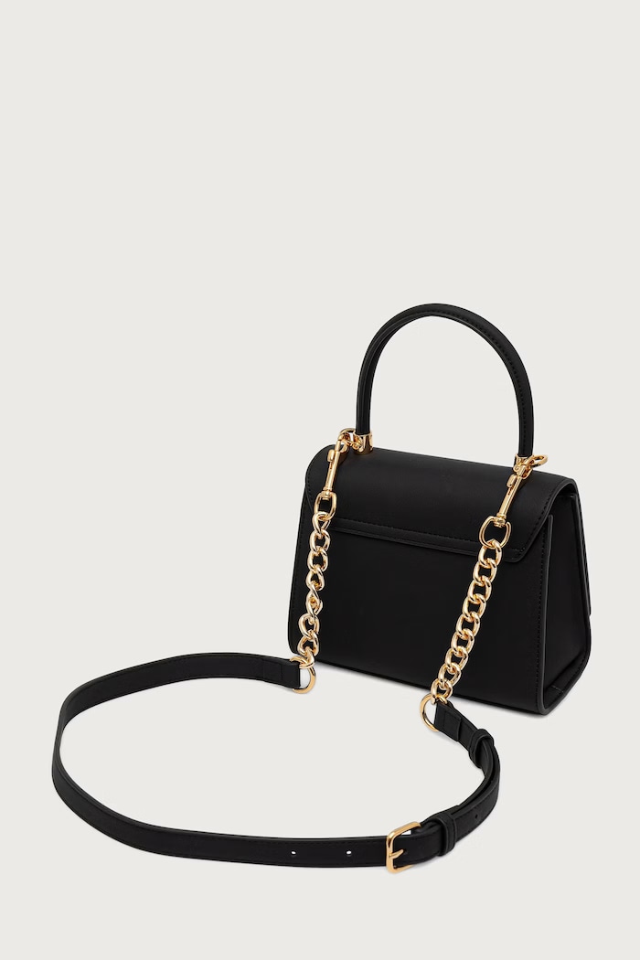 Love Moschino чанта crossbody дамска от имитация на кожа черен JC4024PP1PKD0000