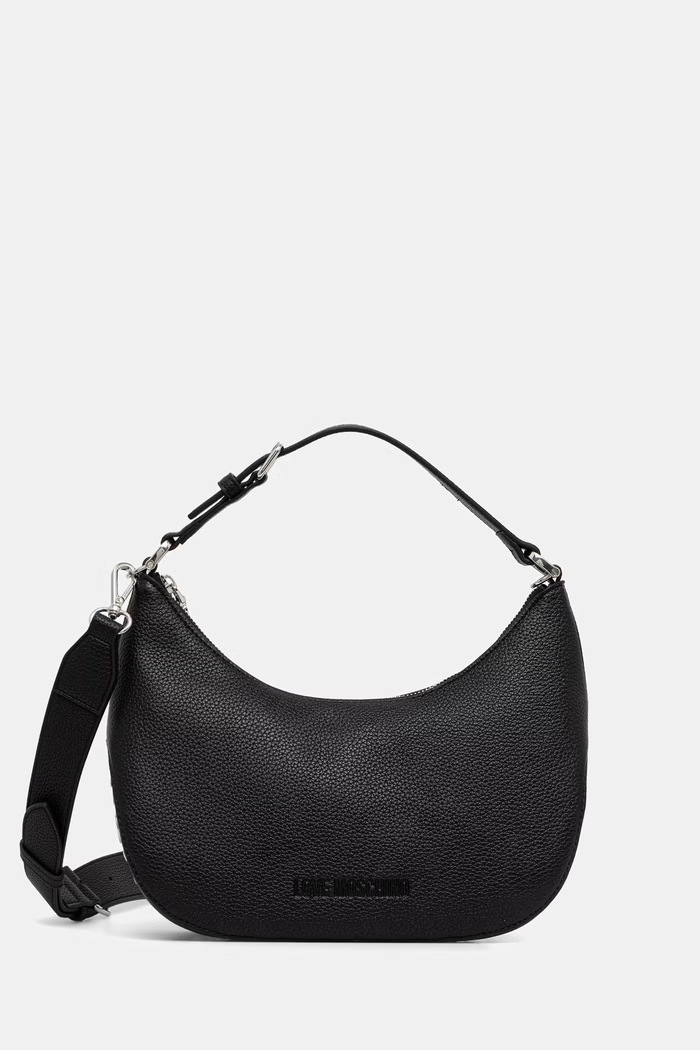 Love Moschino torebka hobo damska z imitacji skóry czarny JC4018PP1PLT000B