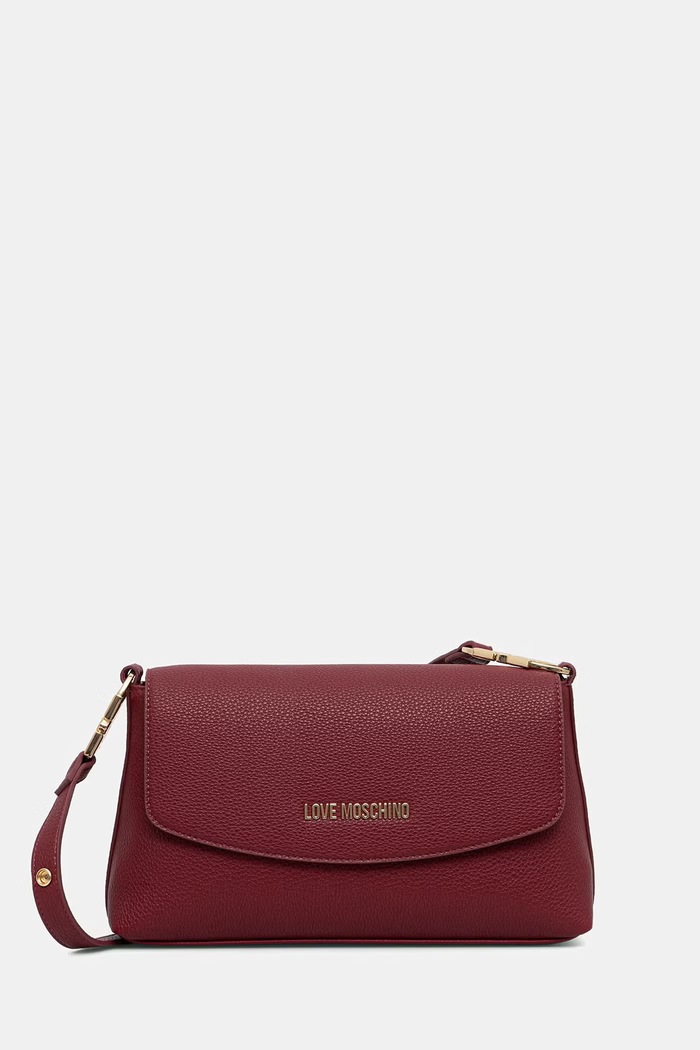 Love Moschino torebka damska z imitacji skóry bordowy JC4017PP1PLB0552