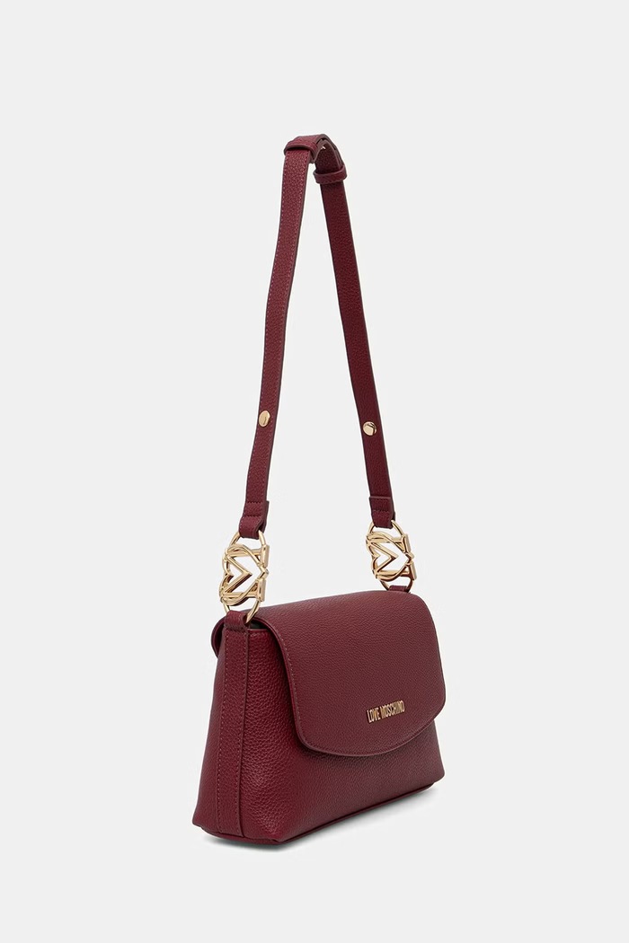Love Moschino torebka damska z imitacji skóry JC4017PP1PLB0552 bordowy AW26