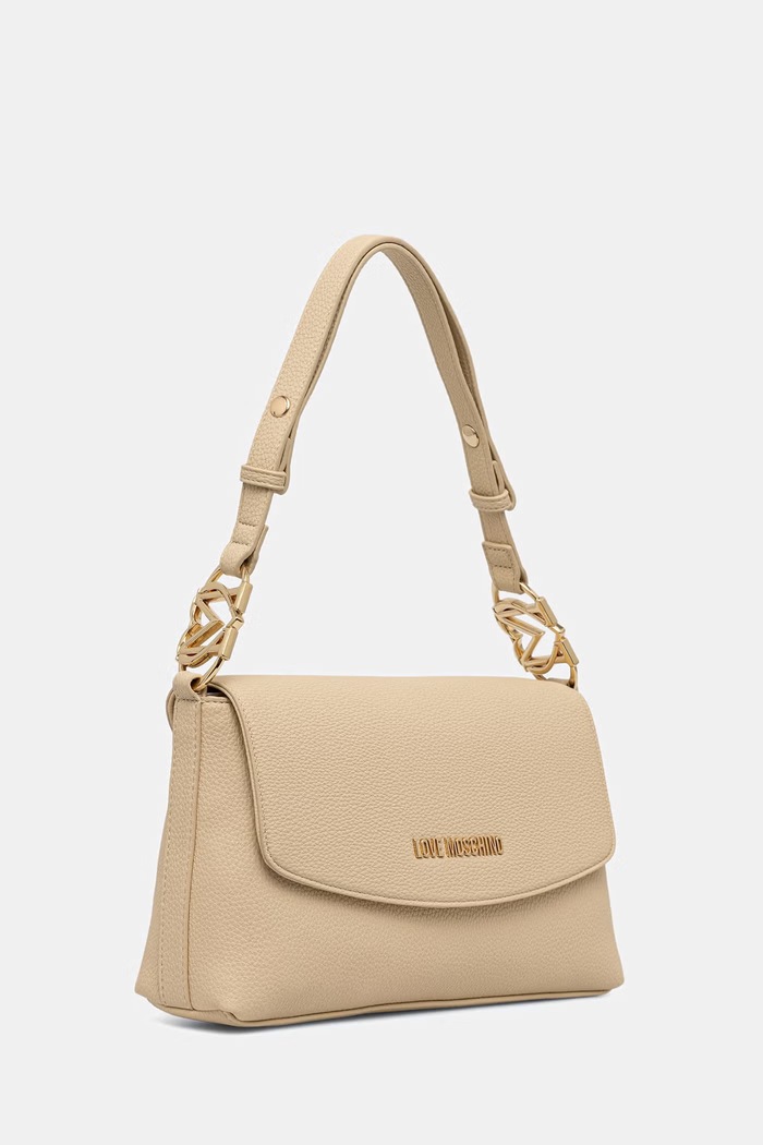 Love Moschino torebka crossbody damska z imitacji skóry JC4017PP1PLB0129 beżowy AW26