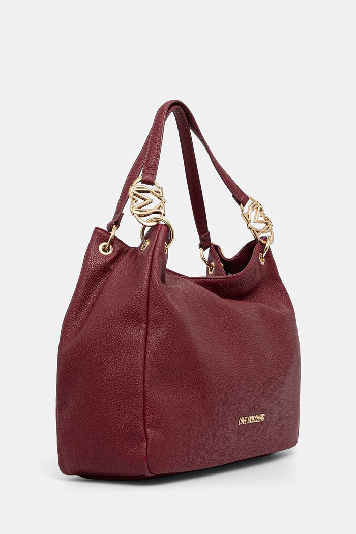 Love Moschino torebka shopper damska z imitacji skóry JC4014PP1PLB0552 bordowy AW26