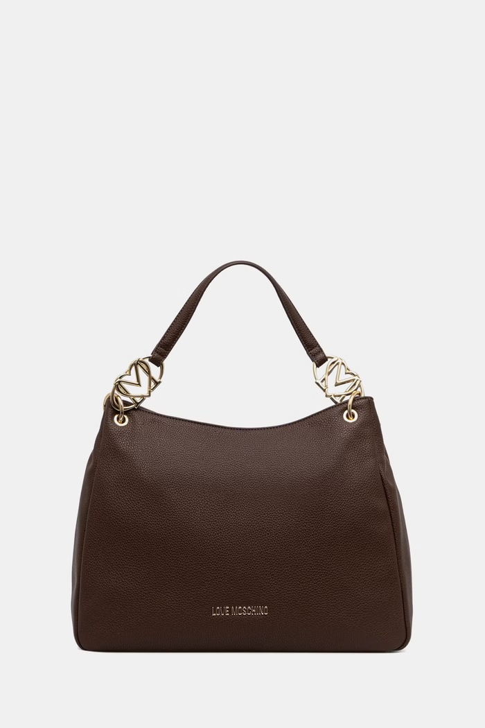 Love Moschino torebka shopper damska z imitacji skóry brązowy JC4014PP1PLB0300