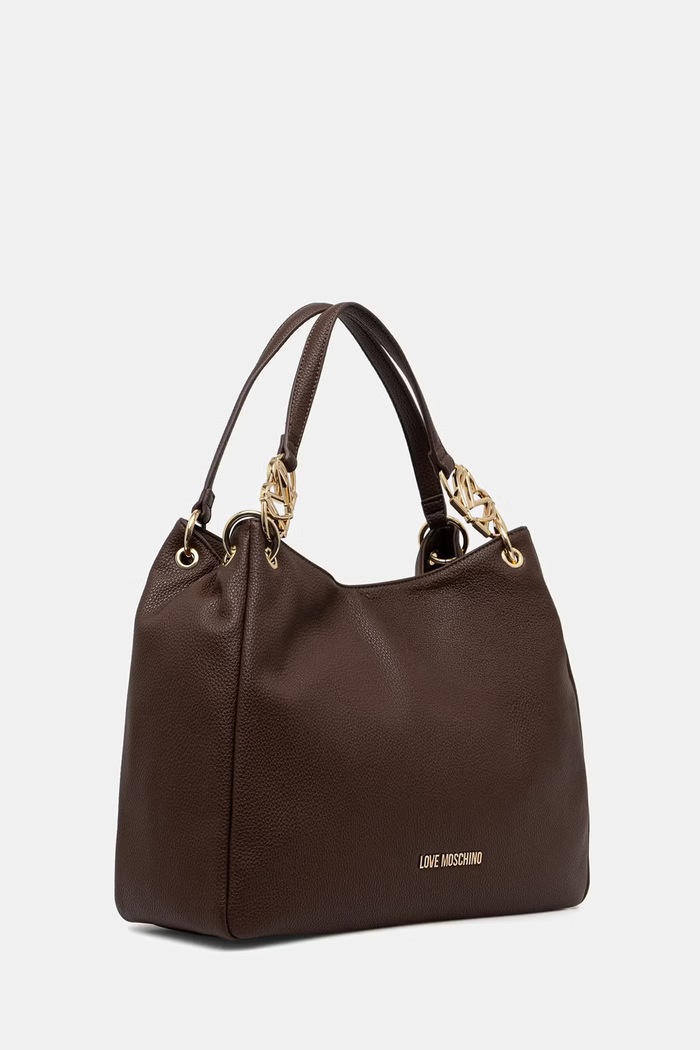 Love Moschino torebka shopper damska z imitacji skóry JC4014PP1PLB0300 brązowy AW26