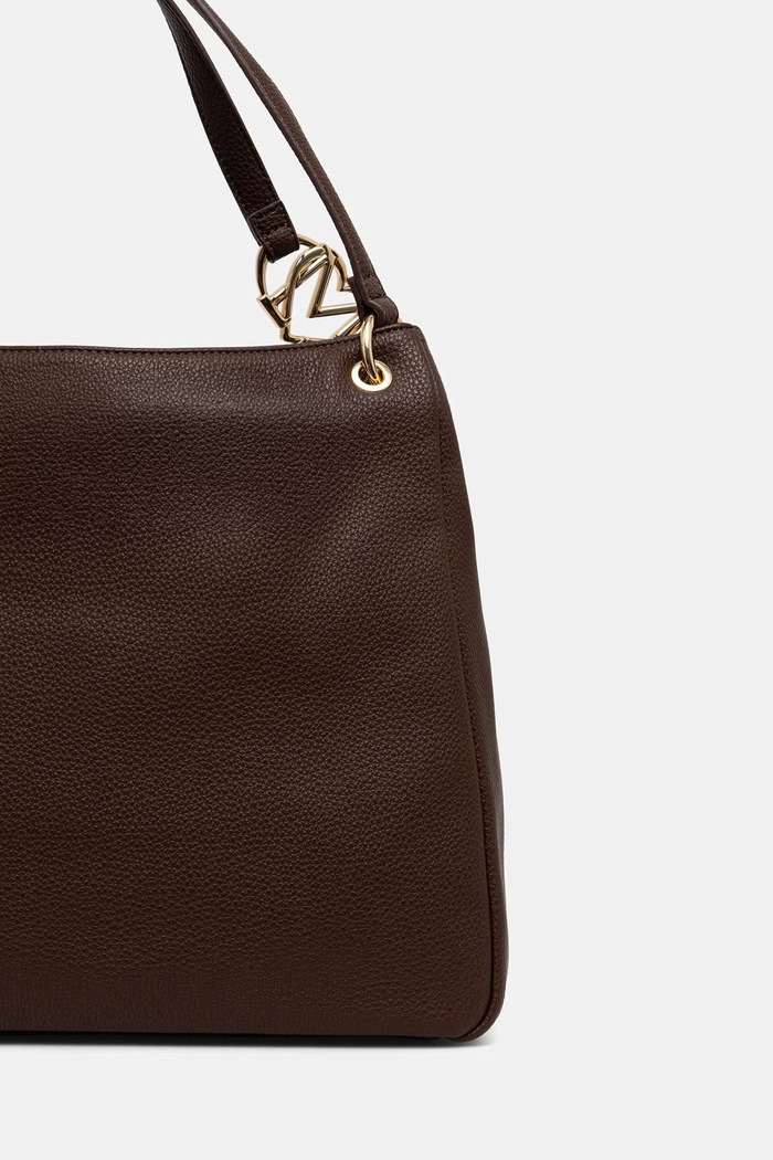 Akcesoria Love Moschino torebka shopper damska z imitacji skóry JC4014PP1PLB0300 brązowy