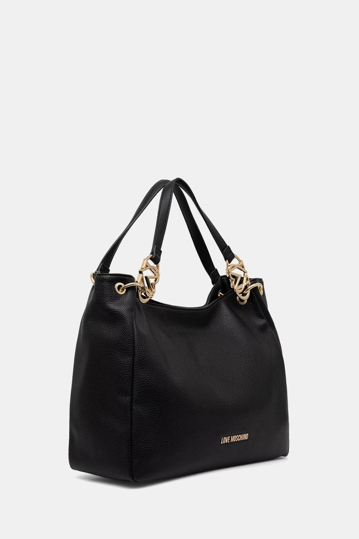 Love Moschino Torebka na telefon damska z imitacji skóry JC4014PP1PLB0000 czarny AW26