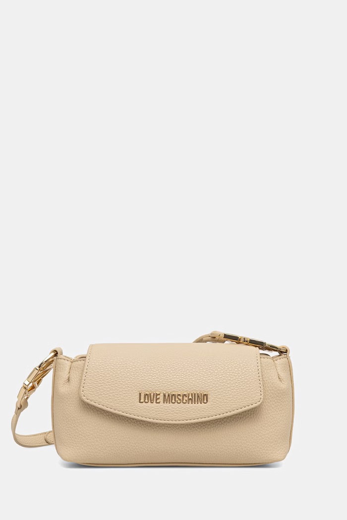 Love Moschino torebka crossbody damska z imitacji skóry beżowy JC4013PP1PLB0129