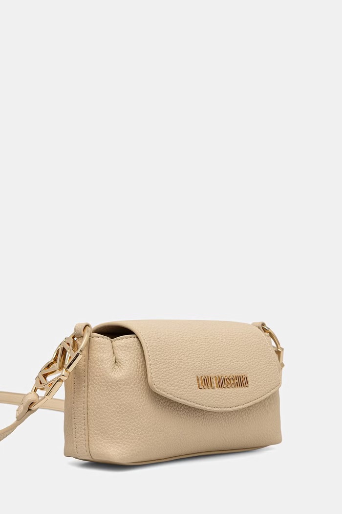 Love Moschino torebka crossbody damska z imitacji skóry JC4013PP1PLB0129 beżowy AW26
