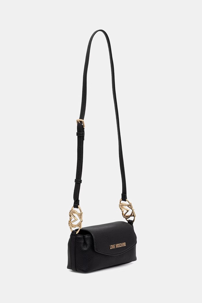 Love Moschino torebka crossbody damska z imitacji skóry JC4013PP1PLB0000 czarny AW26
