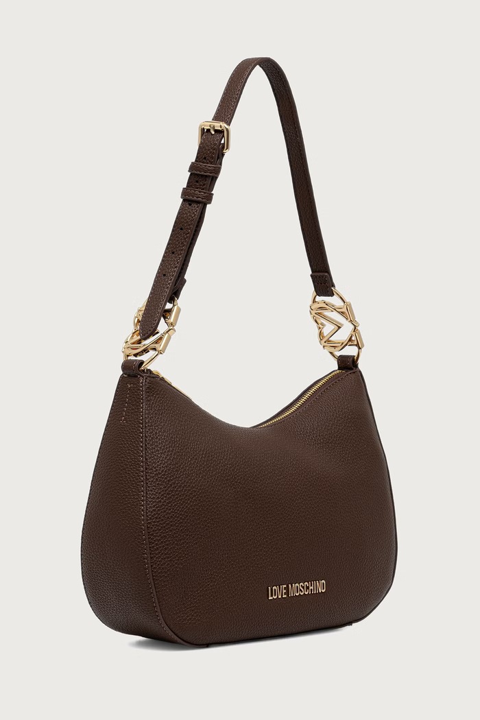 Love Moschino torebka hobo damska z imitacji skóry JC4012PP1PLB0300 brązowy AW26