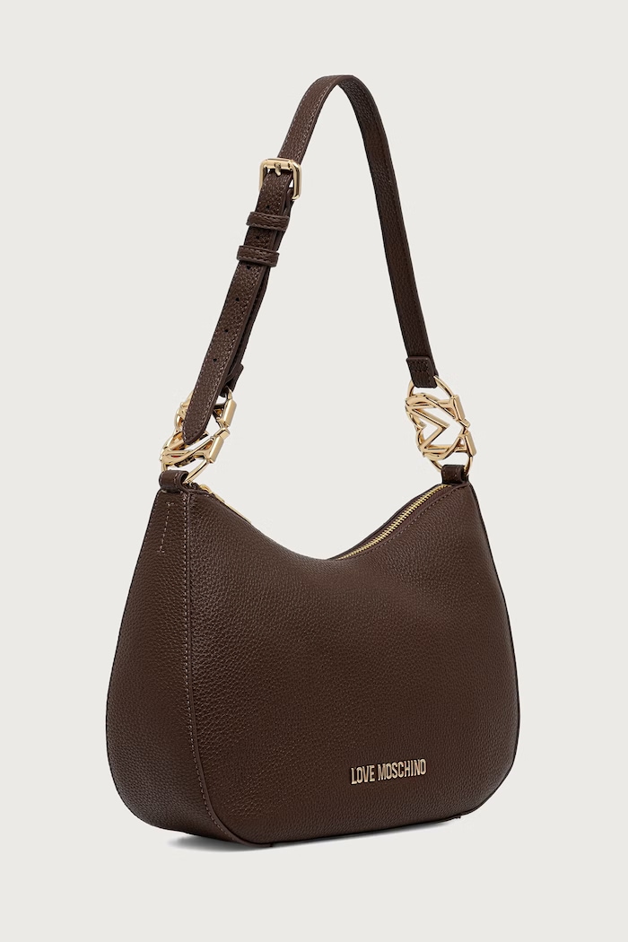 Love Moschino torebka hobo damska z imitacji skóry JC4012PP1PLB0300 brązowy AW26