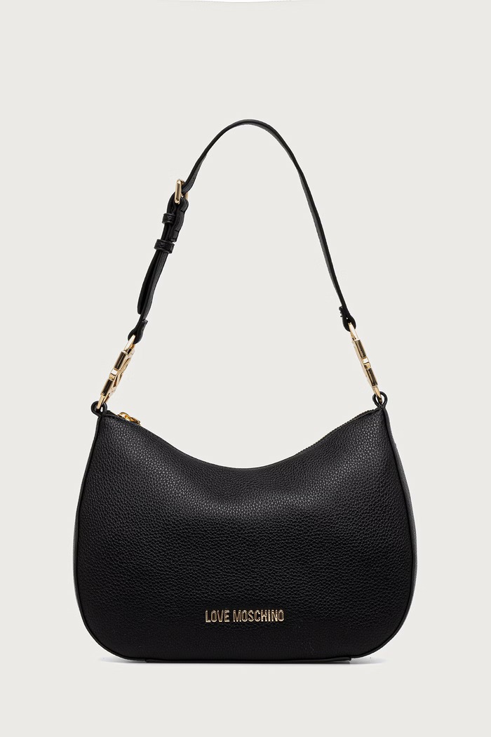 Love Moschino torebka hobo damska z imitacji skóry czarny JC4012PP1PLB0000
