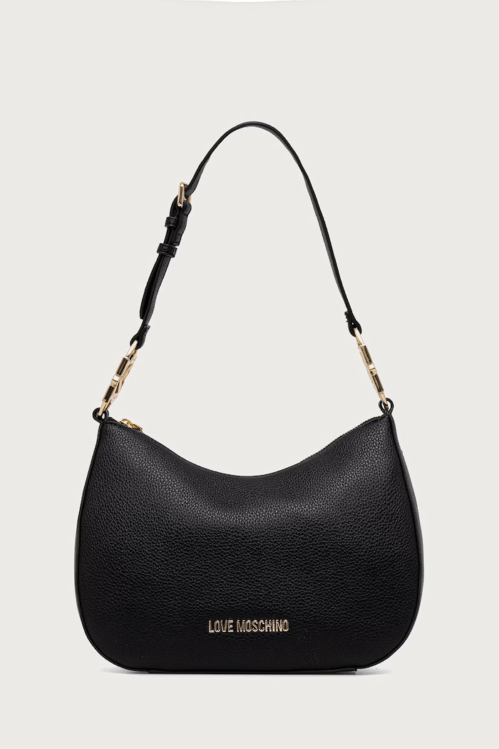 Love Moschino torebka hobo damska z imitacji skóry czarny JC4012PP1PLB0000