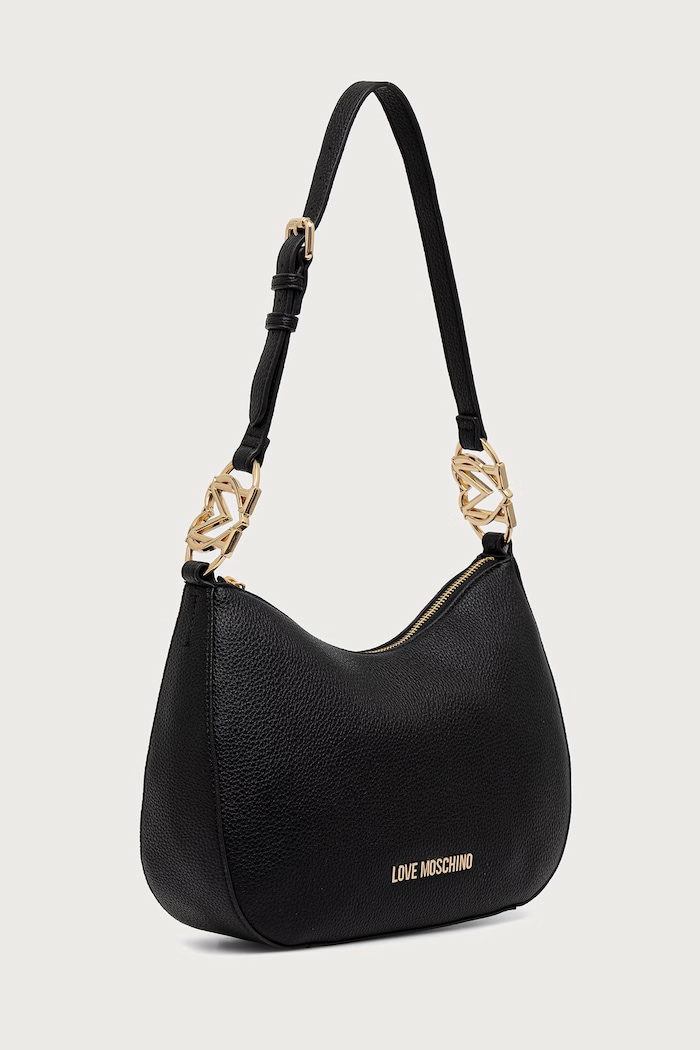 Love Moschino torebka hobo damska z imitacji skóry JC4012PP1PLB0000 czarny AW26