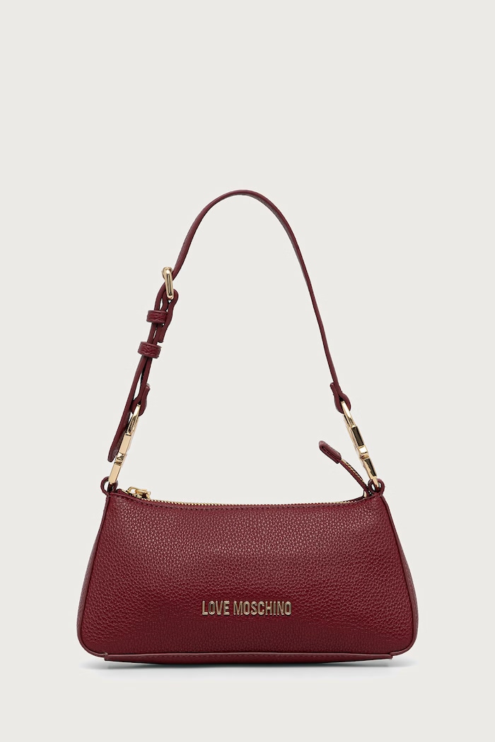 Love Moschino torebka bagietka damska z imitacji skóry bordowy JC4007PP1PLB0552