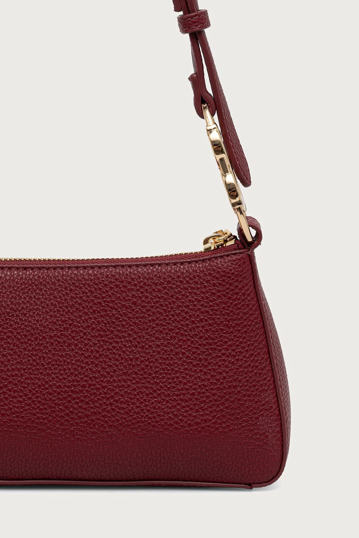 Akcesoria Love Moschino torebka bagietka damska z imitacji skóry JC4007PP1PLB0552 bordowy