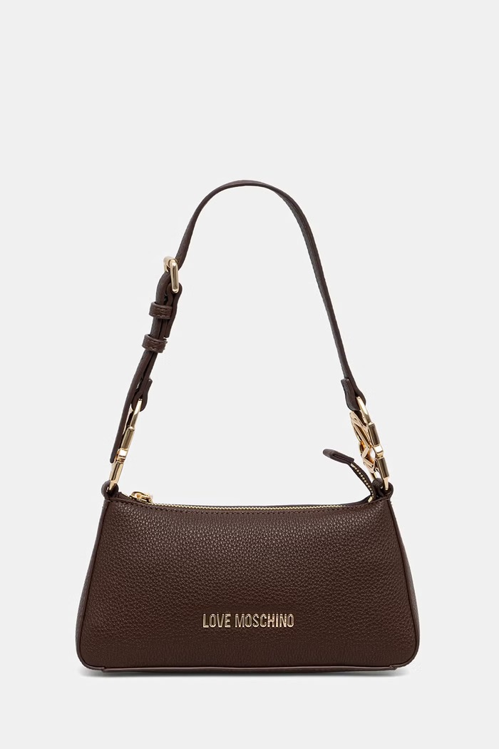 Love Moschino torebka hobo damska z imitacji skóry brązowy JC4007PP1PLB0300