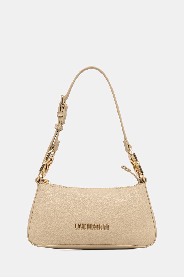 Love Moschino torebka bagietka damska z imitacji skóry beżowy JC4007PP1PLB0129