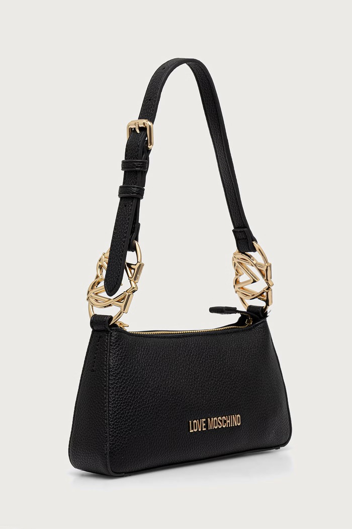 Love Moschino torebka damska z imitacji skóry JC4007PP1PLB0000 czarny AW26