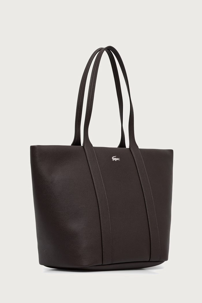 Lacoste torebka shopper damska z imitacji skóry NF5519EG brązowy AW26