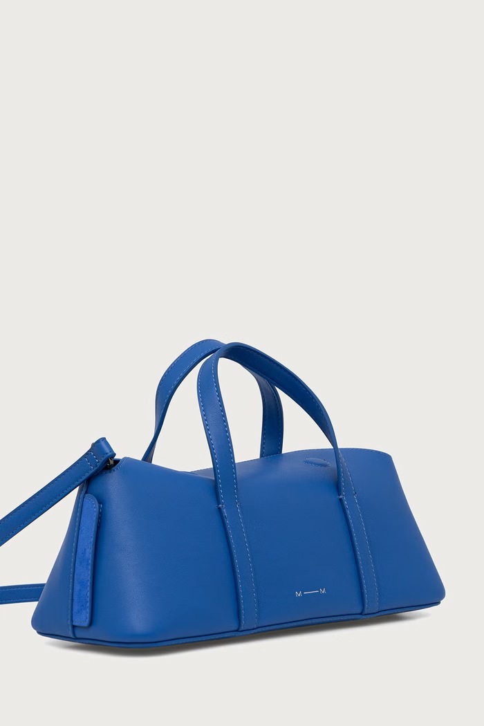 MM by Max Mara Torebka crossbody damska z imitacji skóry MMLMOSCHEA 2626516028600 niebieski AW26