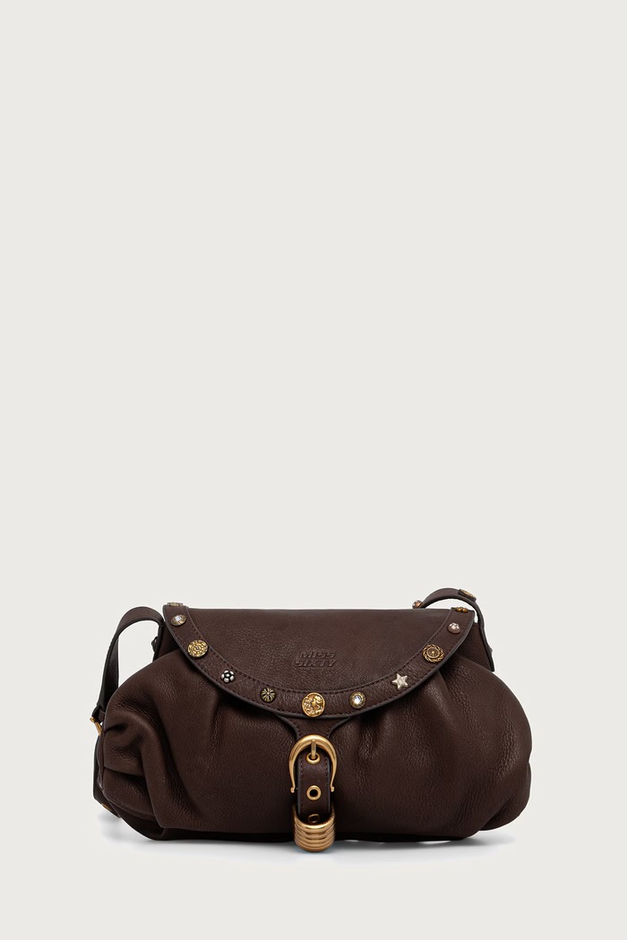 Miss Sixty Torebka crossbody damska skórzana brązowy 6M3GJ80700