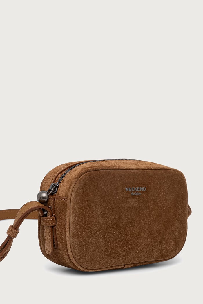 Weekend Max Mara Torebka crossbody damska skórzana WKASTRUZZO 2625516195600 brązowy AW26
