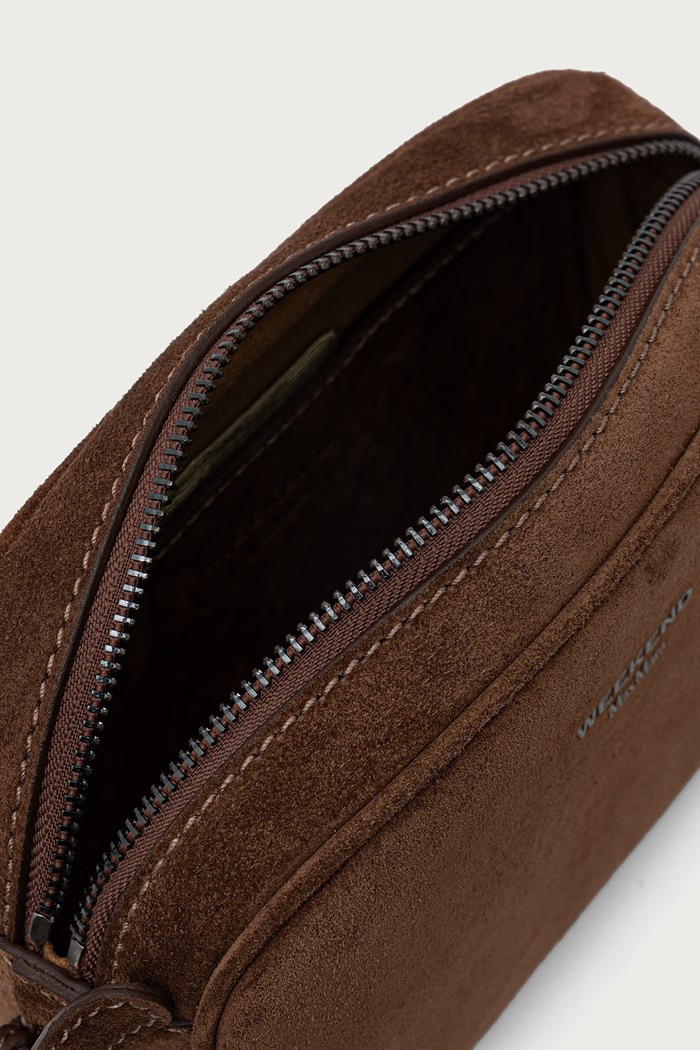 Torebka crossbody damska skórzana WKASTRUZZO Weekend Max Mara brązowy 2625516195600
