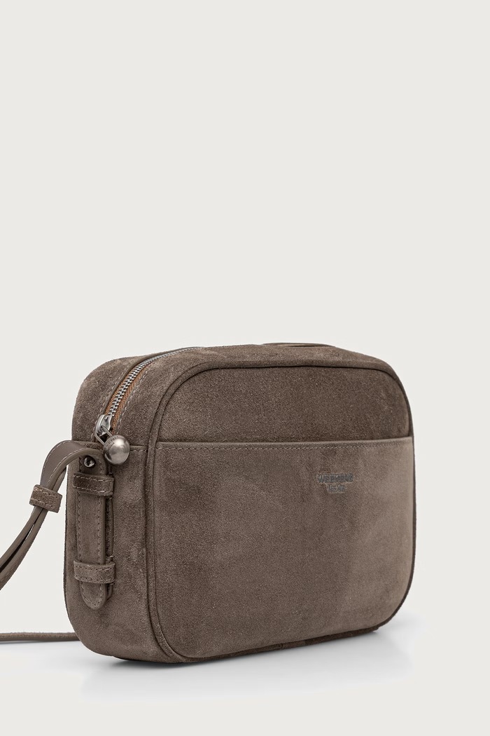 Weekend Max Mara Torebka crossbody damska zamszowa WKAPOTENZA 2625516185600 szary AW26