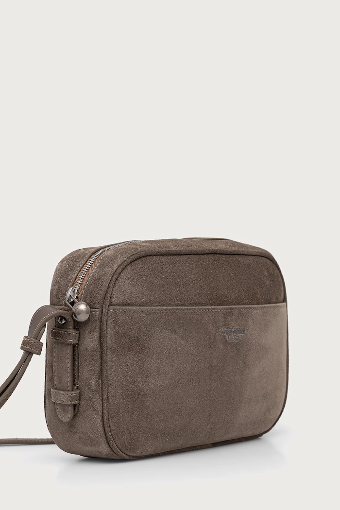 Weekend Max Mara Torebka crossbody damska zamszowa WKAPOTENZA 2625516185600 szary AW26