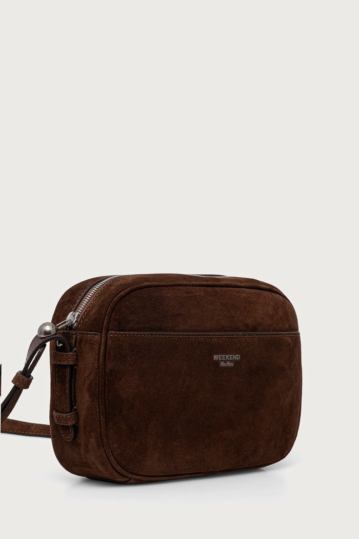 Weekend Max Mara Torebka crossbody damska zamszowa WKAPOTENZA 2625516185600 brązowy AW26