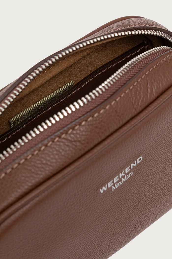 Torebka crossbody damska skórzana WKASNOB Weekend Max Mara 2625516155600 brązowy