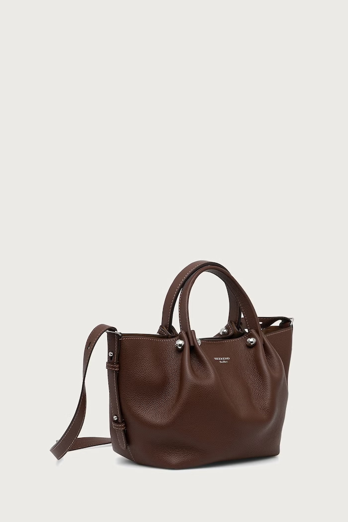 Weekend Max Mara Torebka shopper damska skórzana WKADRITTO 2625516135600 brązowy AW26