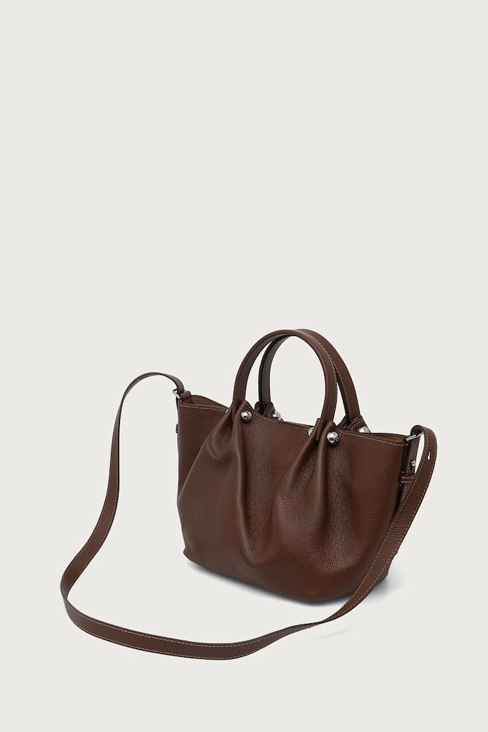 Akcesoria Weekend Max Mara Torebka shopper damska skórzana WKADRITTO 2625516135600 brązowy